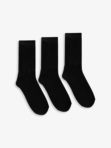 Long Black Socks - 3 Pairs - Lazybut