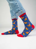 Blue Xmas Quack Socks - Lazybut