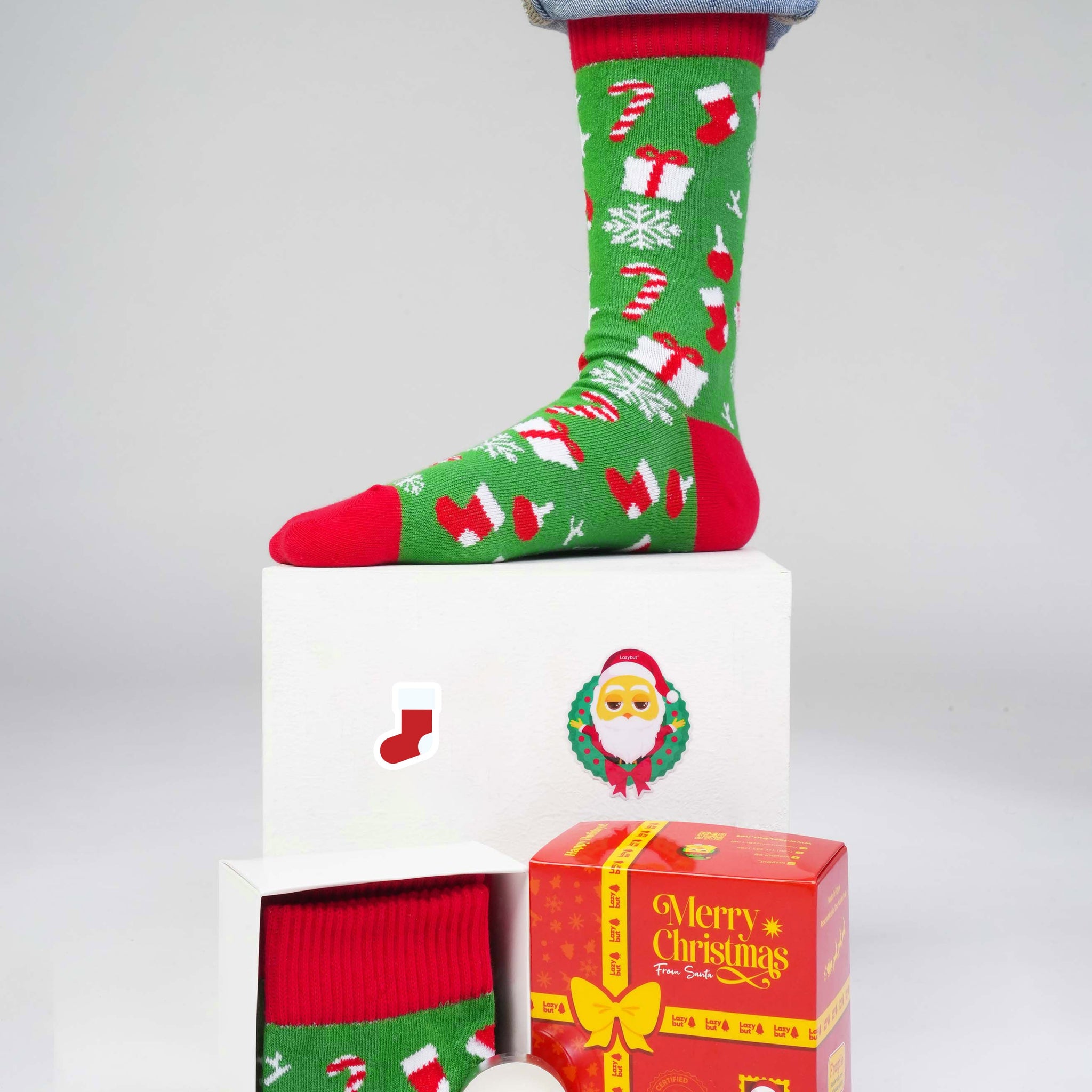 Christmas Tree Socks - Lazybut