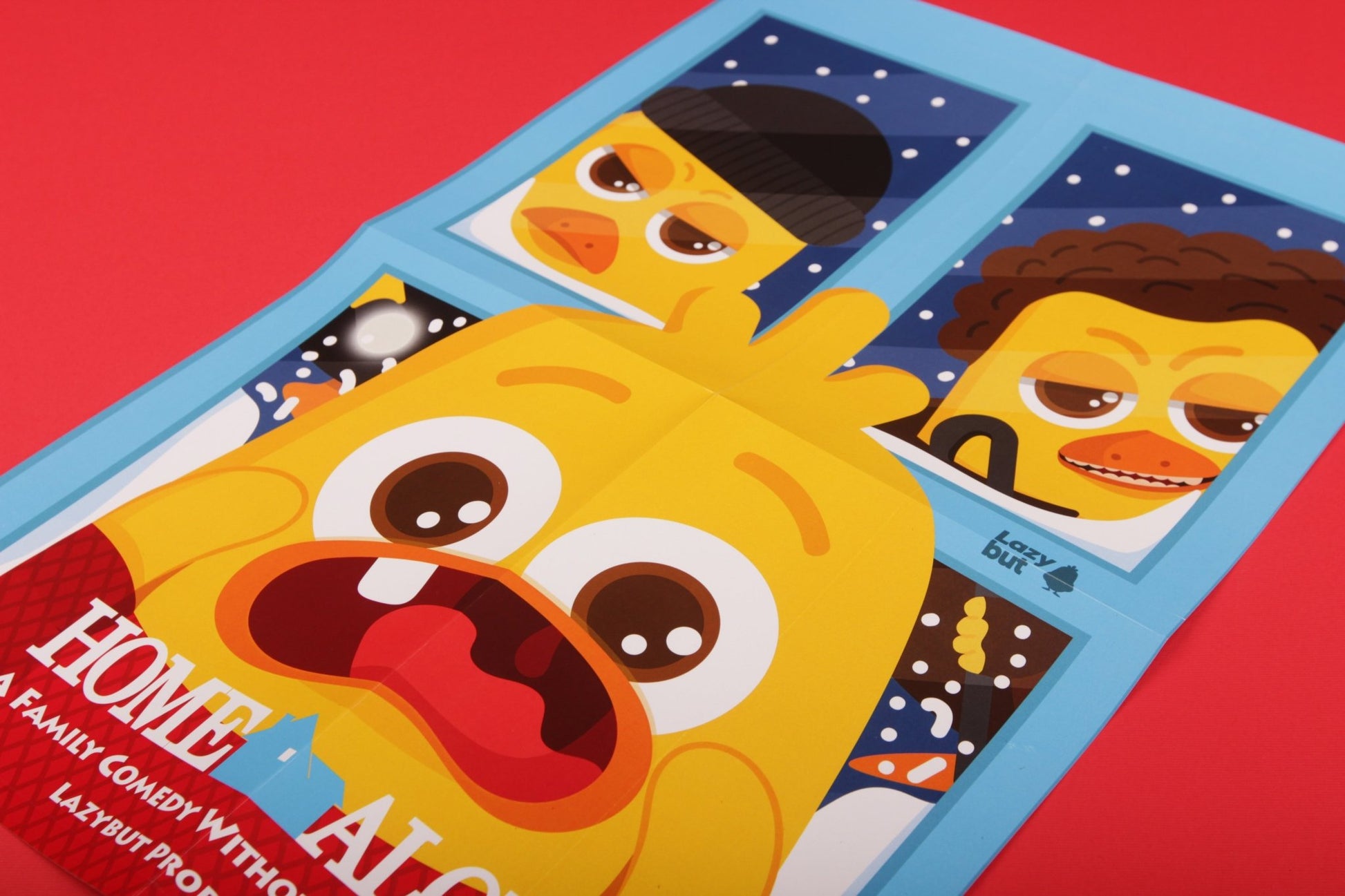 Home Alone Ducks A3 Poster - Lazybut