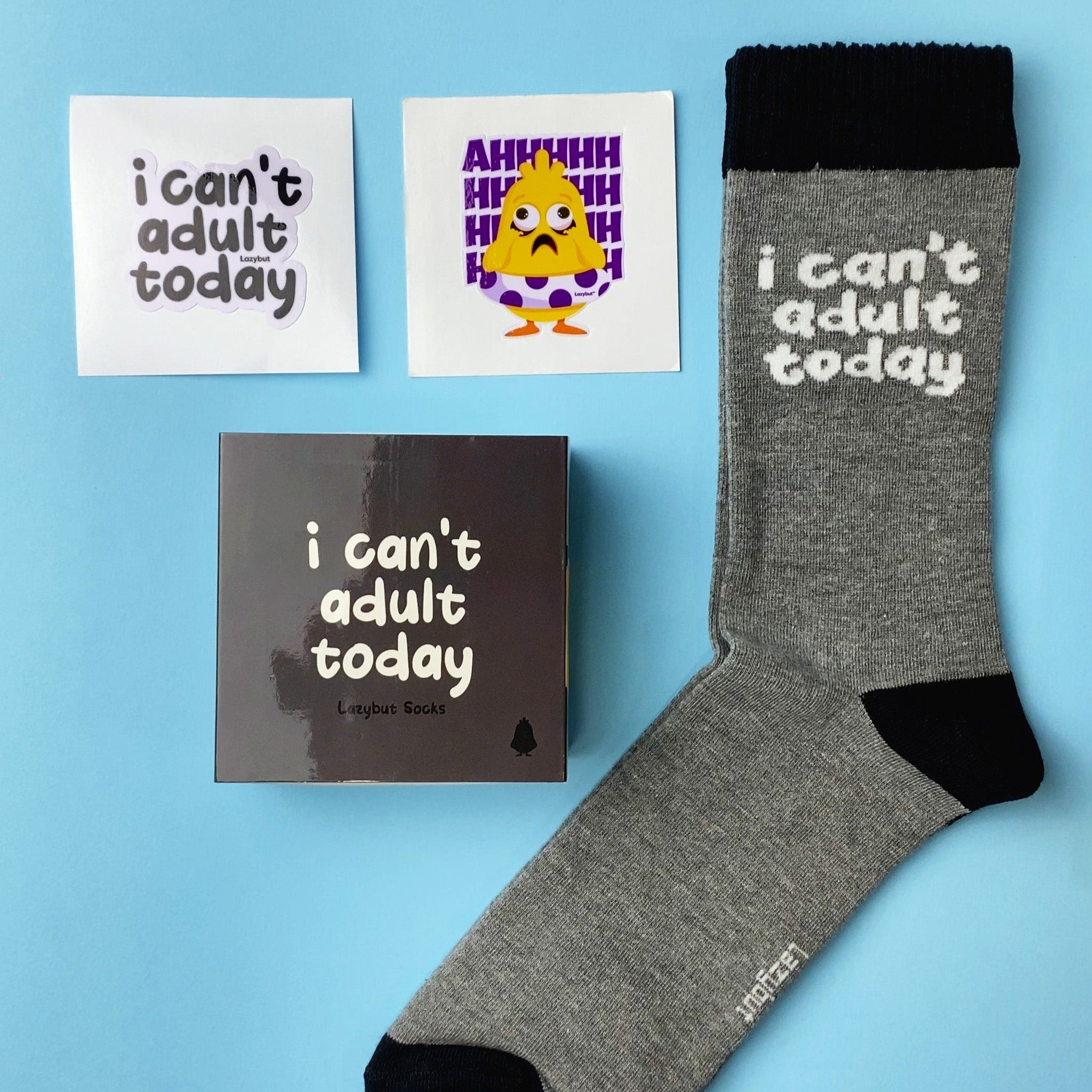 I Can't Adult Today Socks Pack - Lazybut