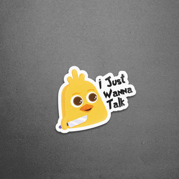 I Just wanna talk Sticker - Lazybut