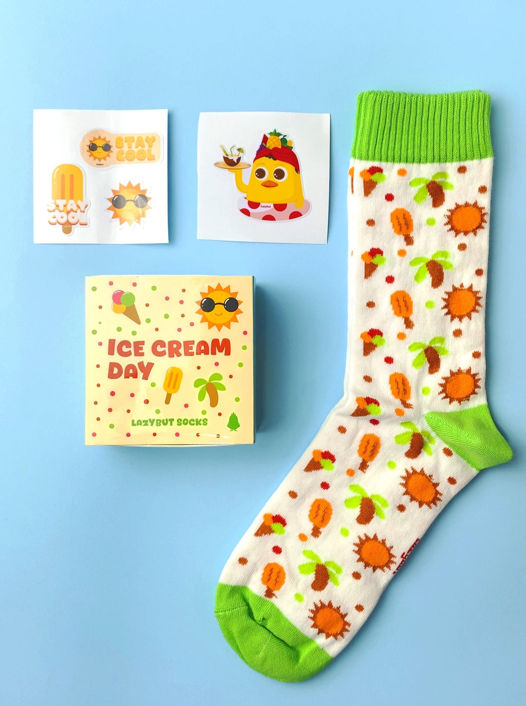 Ice Cream Day Socks Pack - Lazybut
