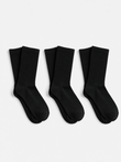 Long Black Socks - 3 Pairs - Lazybut