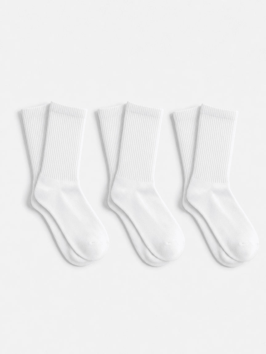 Long White Socks - 3 Pairs