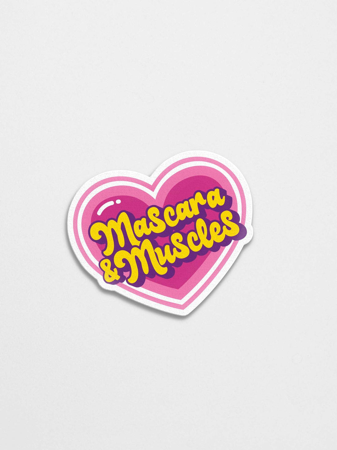 Mascara and Muscles Sticker - Lazybut