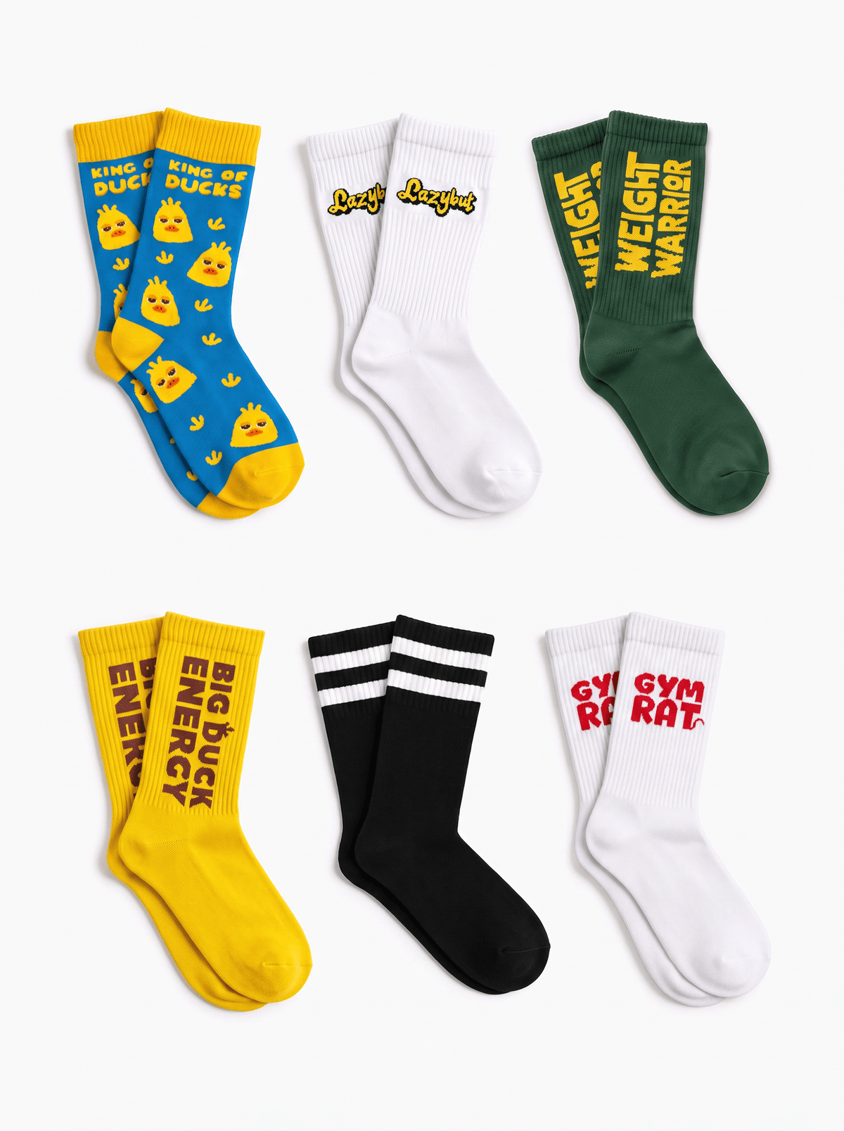 Men's Gym Pack - 6 Pairs - Lazybut