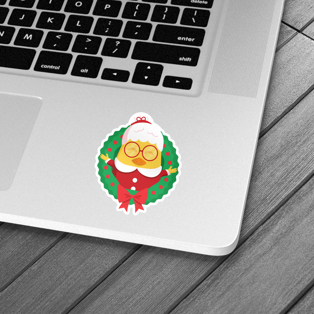 Mrs. Claus Tree Sticker - Lazybut