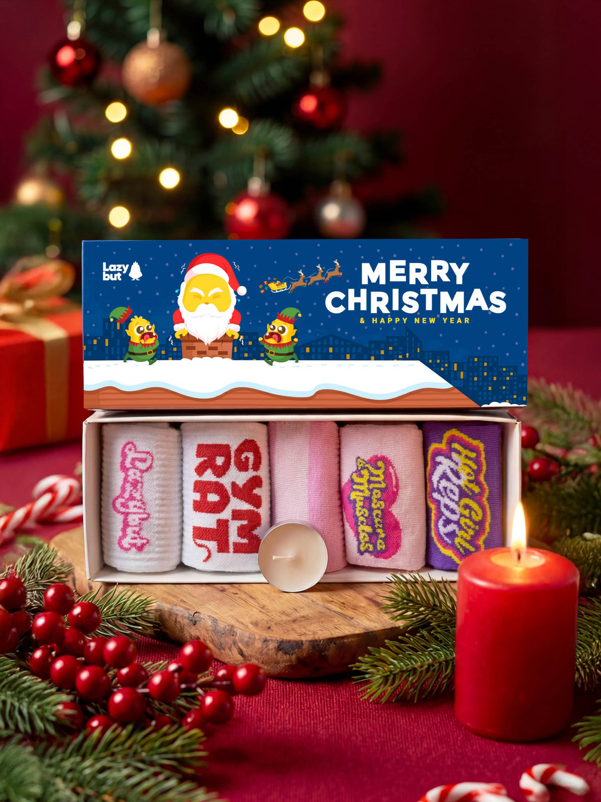 Mrs. Claus' Gym Pack - 5 Women's Pairs