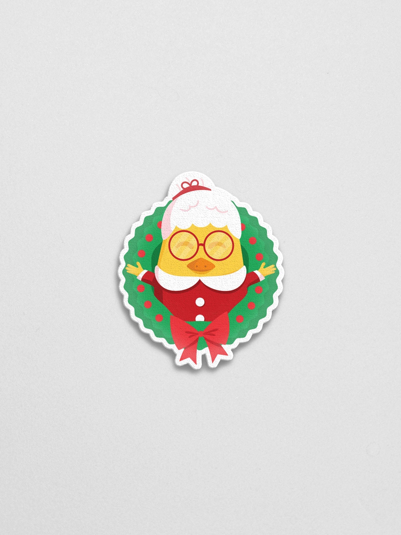 Mrs. Claus Tree Sticker - Lazybut