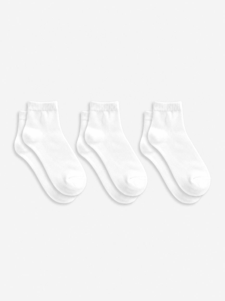 Short White Socks - 3 Pairs