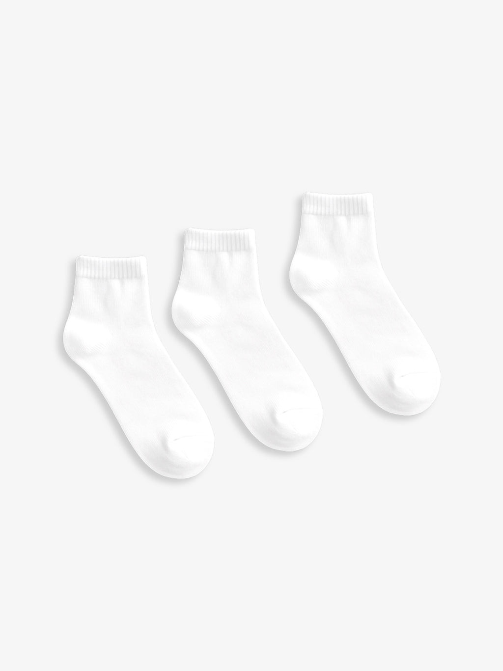 Short White Socks - 3 Pairs - Lazybut