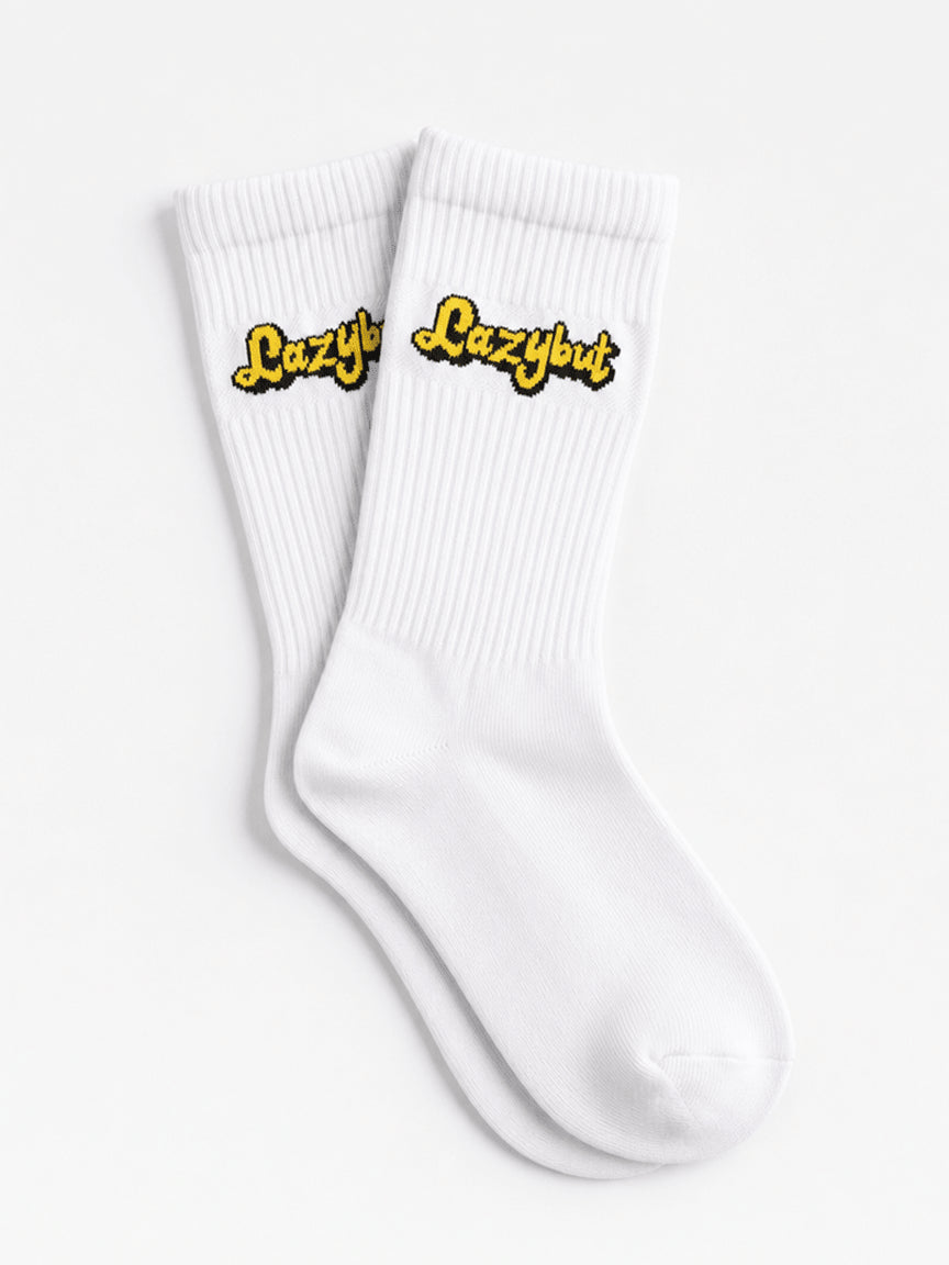 White Lazybut Sock