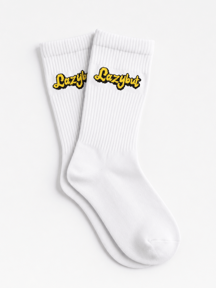 White Lazybut Sock - Lazybut