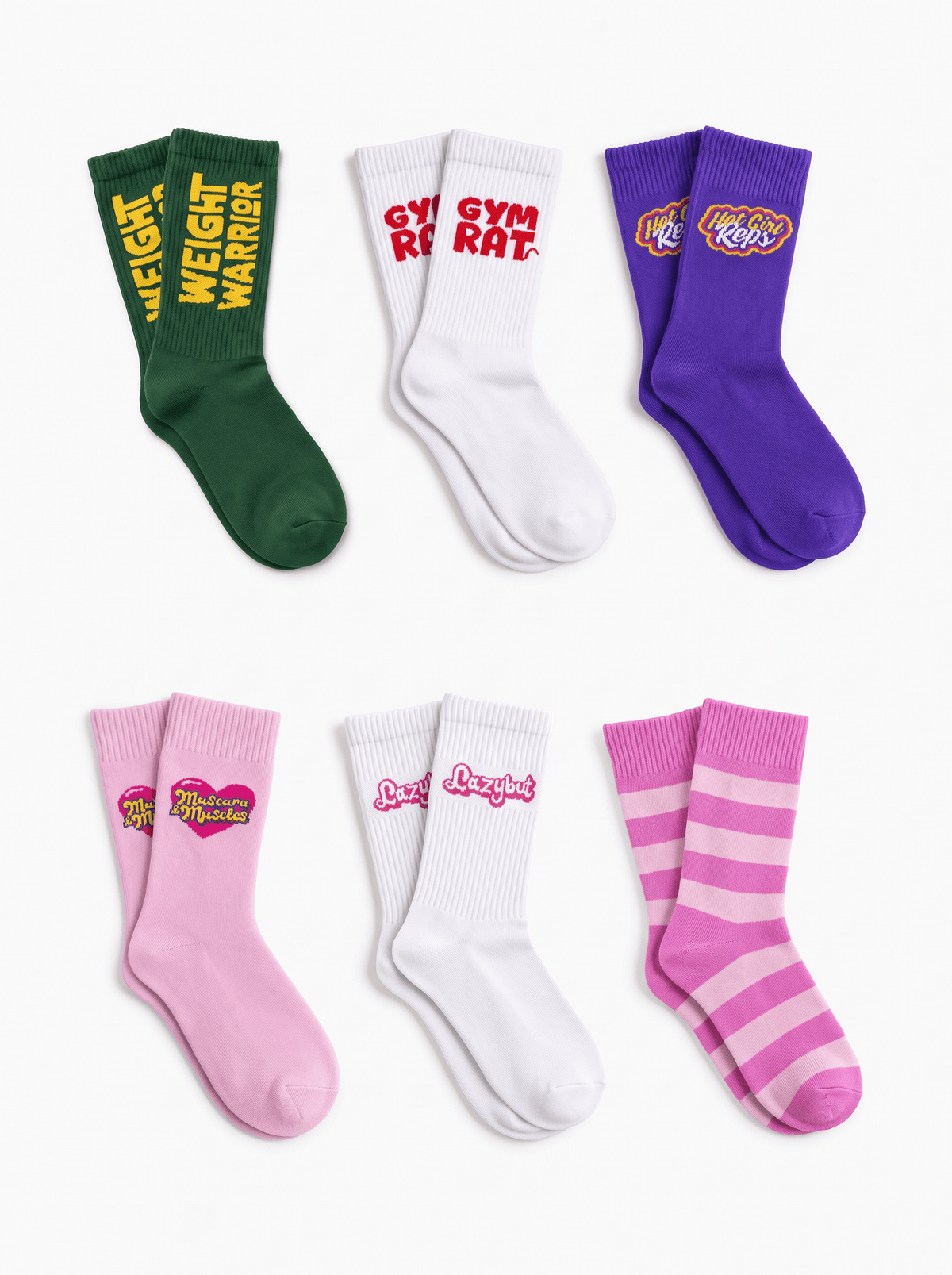 Women's Gym Pack - 6 Pairs - Lazybut